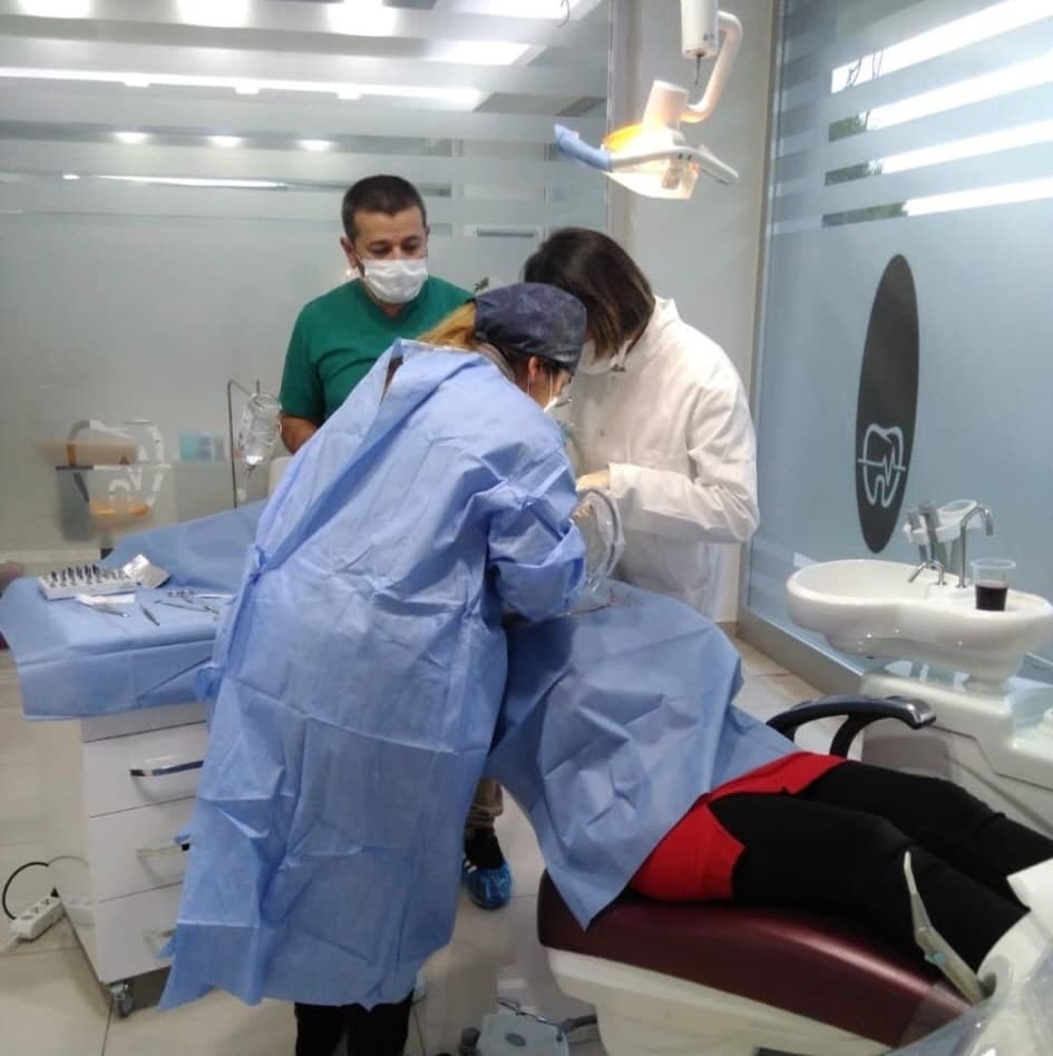 The Denthall Atakent team during a treatment